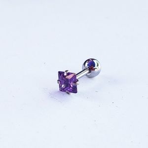 16g square Tragus helix conch cartilage piercing